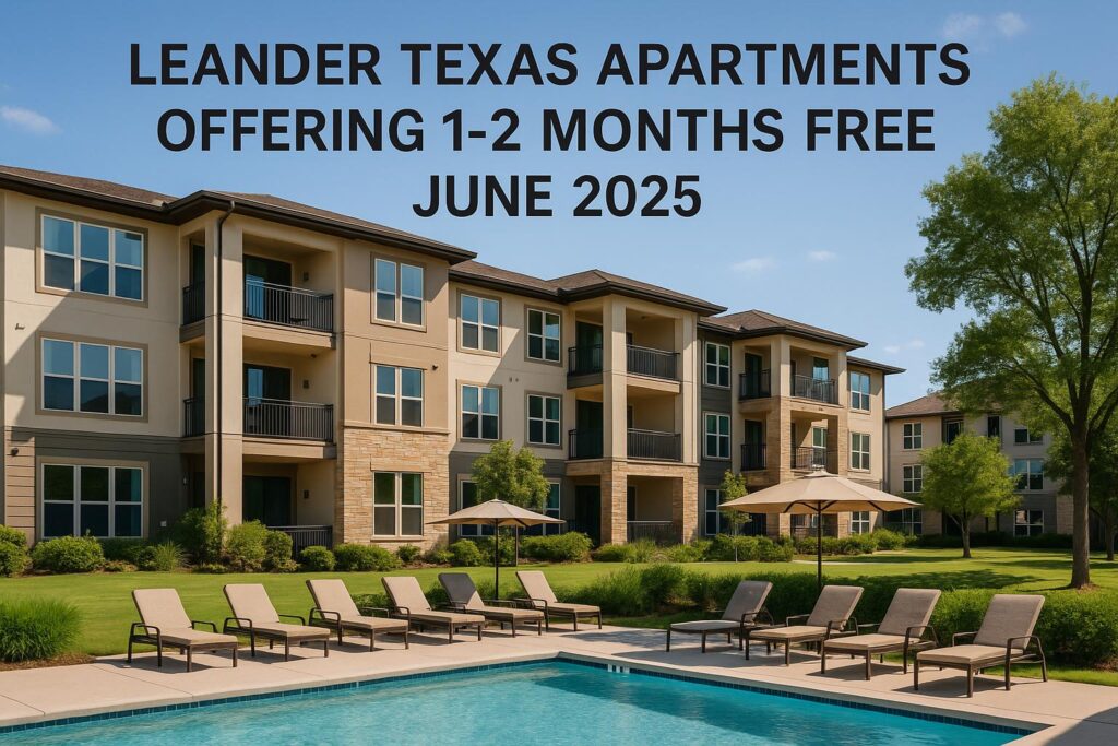 Leander Texas Apartments Offering 1-2 Months Free June 2025