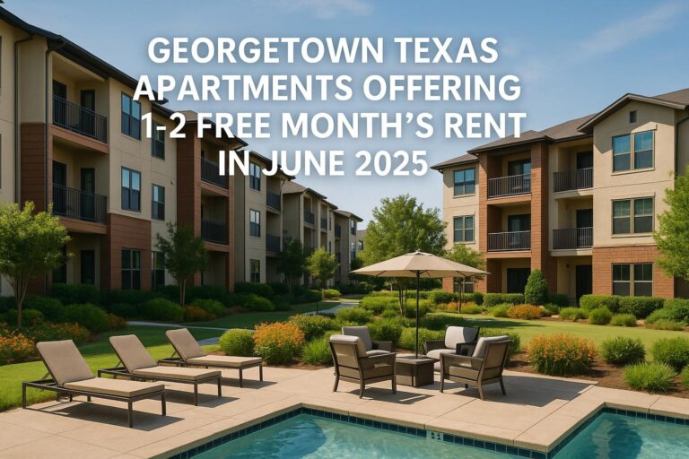 Georgetown Texas Apartments Offering 1-2 Free Month's Rent in June 2025