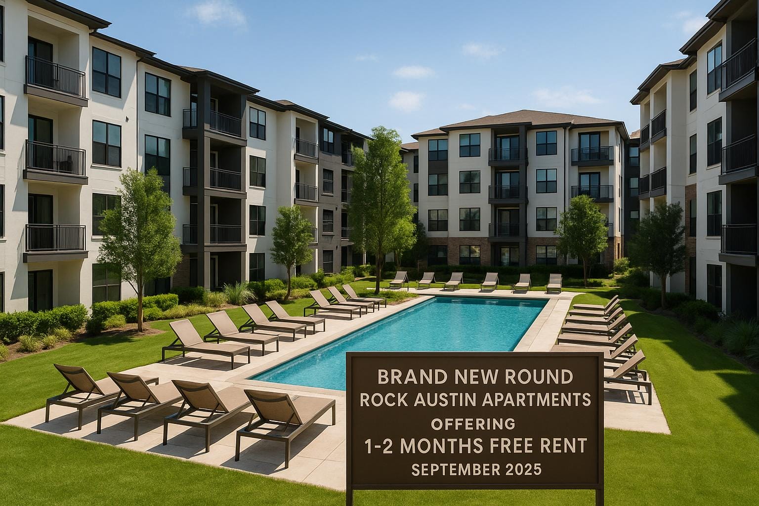 Brand New Round Rock Austin Apartments Offering 1-2 Months Free Rent September 2025