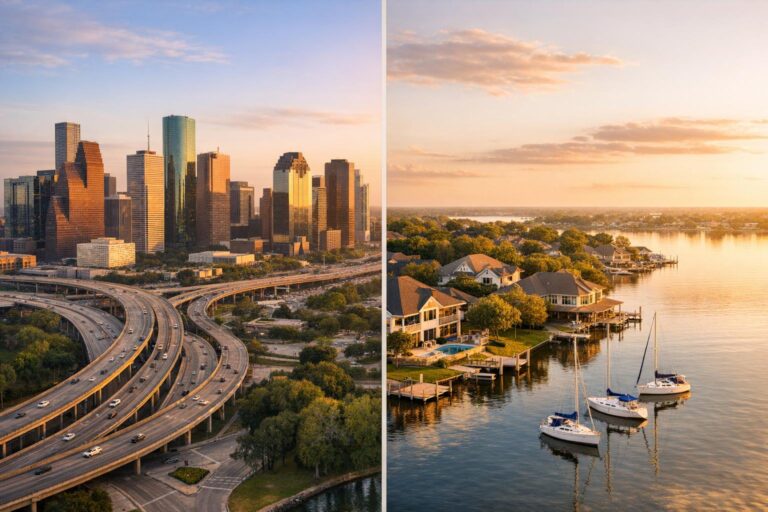 Clear Lake vs Downtown Houston: Space, Price, and Lifestyle Tradeoffs