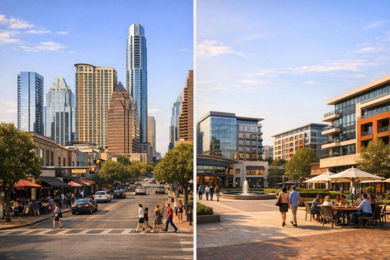 The Domain vs Downtown Austin: Corporate Hub or True Urban Living?