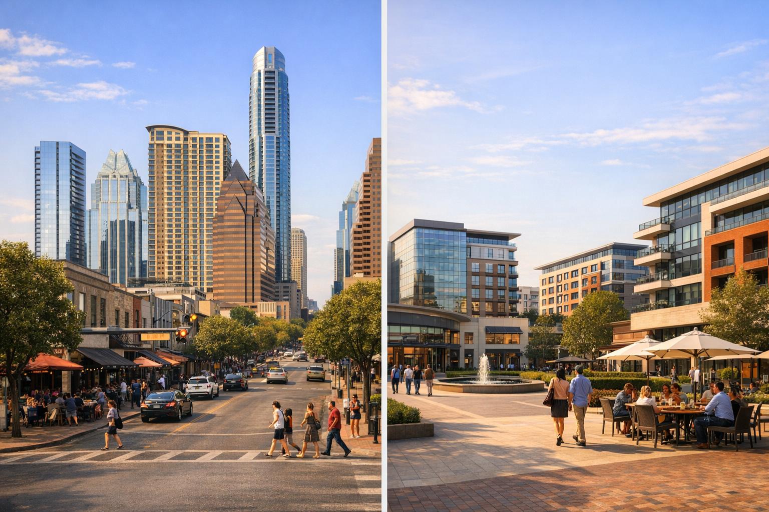 The Domain vs Downtown Austin: Corporate Hub or True Urban Living?